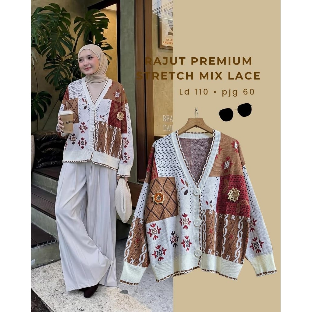 Real pic ORIGINAL dan TERMURAH Cardigan Rajut PREMIUM Butik / Cardi Jumbo Rajut PREMIUM Bangkok / Ou