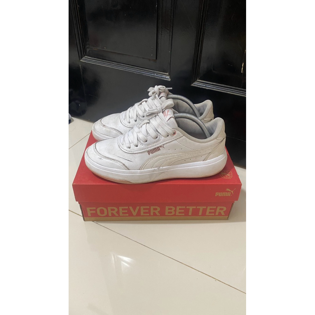 Sepatu PUMA White-Future Pink