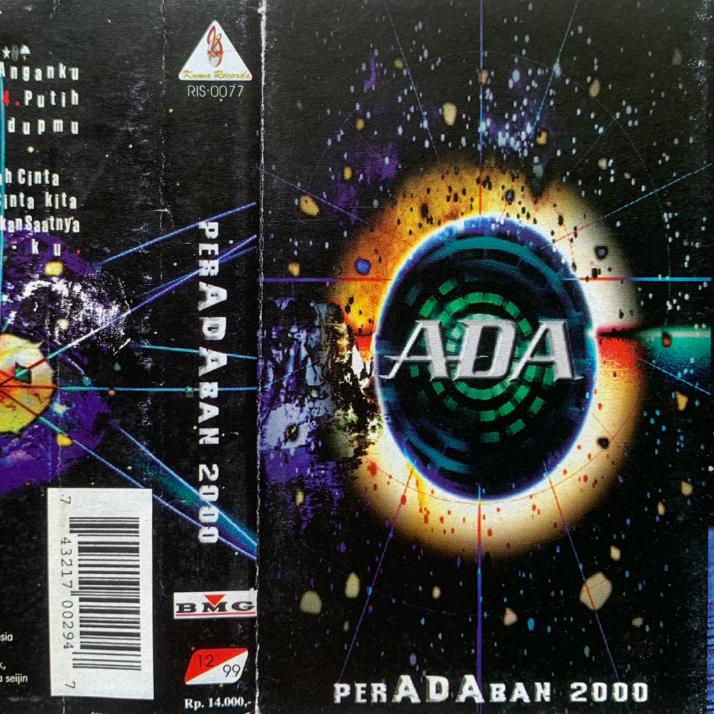Kaset Pita ADA Band - Peradaban 2000 (1999 Kama Records/BMG Music Indonesia)