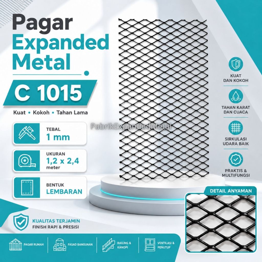 Expanded Metal 1015 MURAH / Expanded Mesh C1015 Expanda Diamond Mesh Ornamesh l Harga Murah Harga Pa