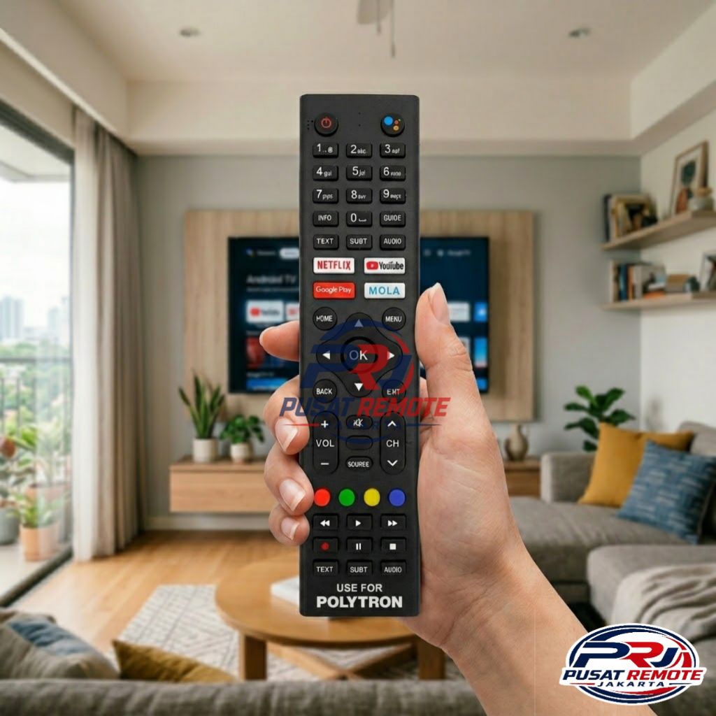 Remot Pengganti untuk Remote TV Polytron LCD LED Android Smart TV 811960 PLD 43AG9953 PLD 50AG9953