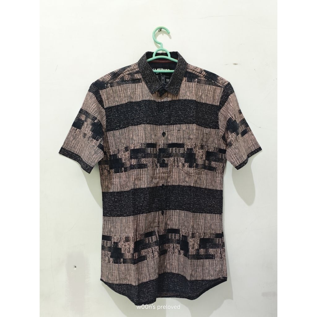 Kemeja Batik Pria Hitam Coklat CLAUDIOR