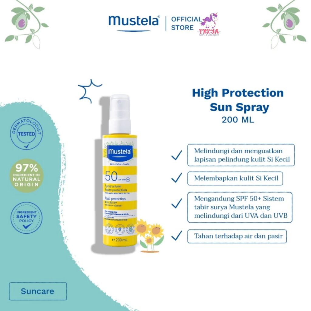 Mustela - High Protection Sun Spray 200 ml | Sunscreen Anak - Suncare