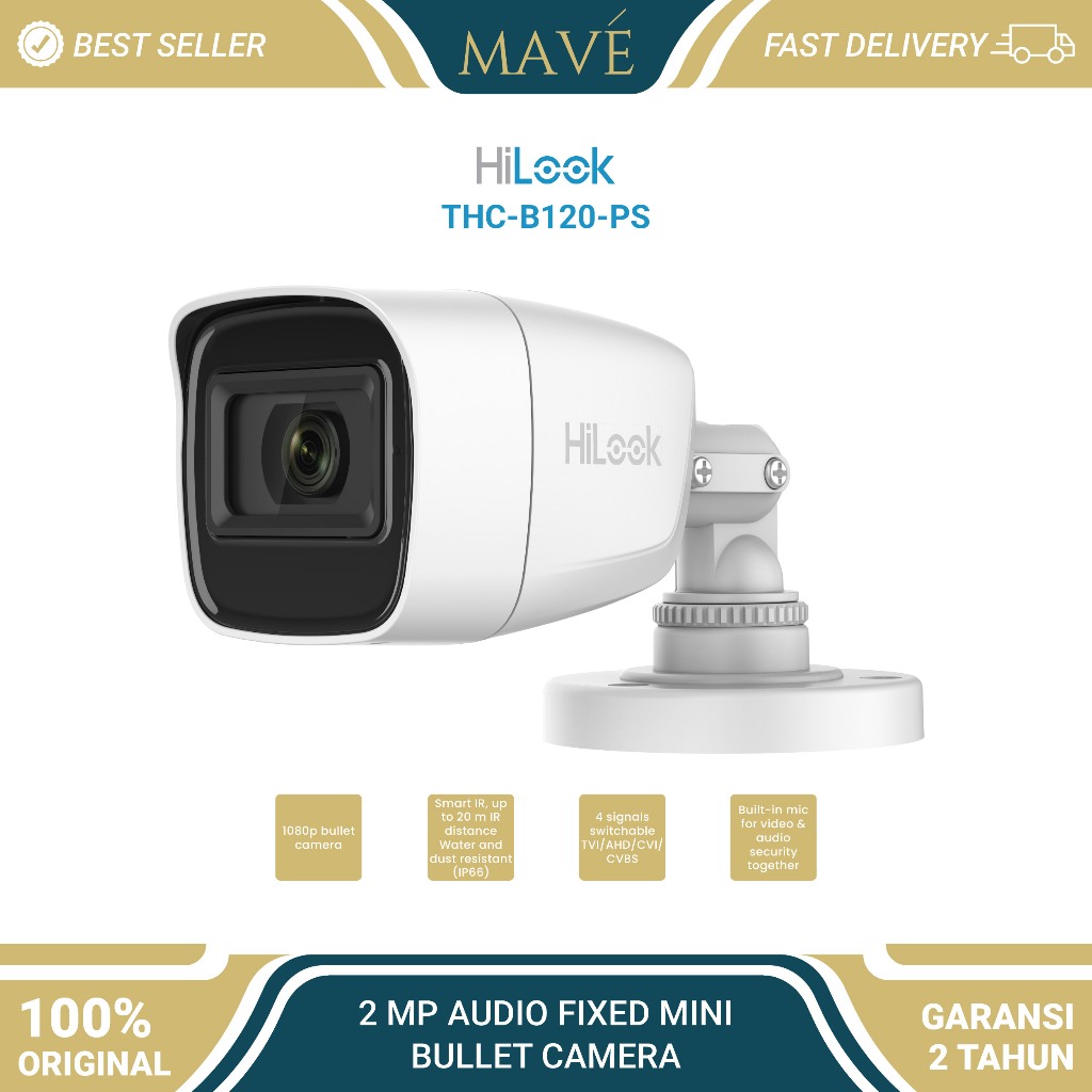 Camera CCTV HILOOK Audio 1080P by Hikvision product THC-B120-PS