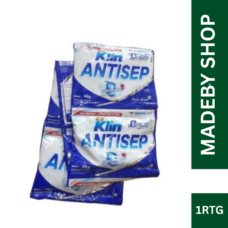 Soklin Antisep Detergent Bubuk 1 Renceng Isi 6 Sachet