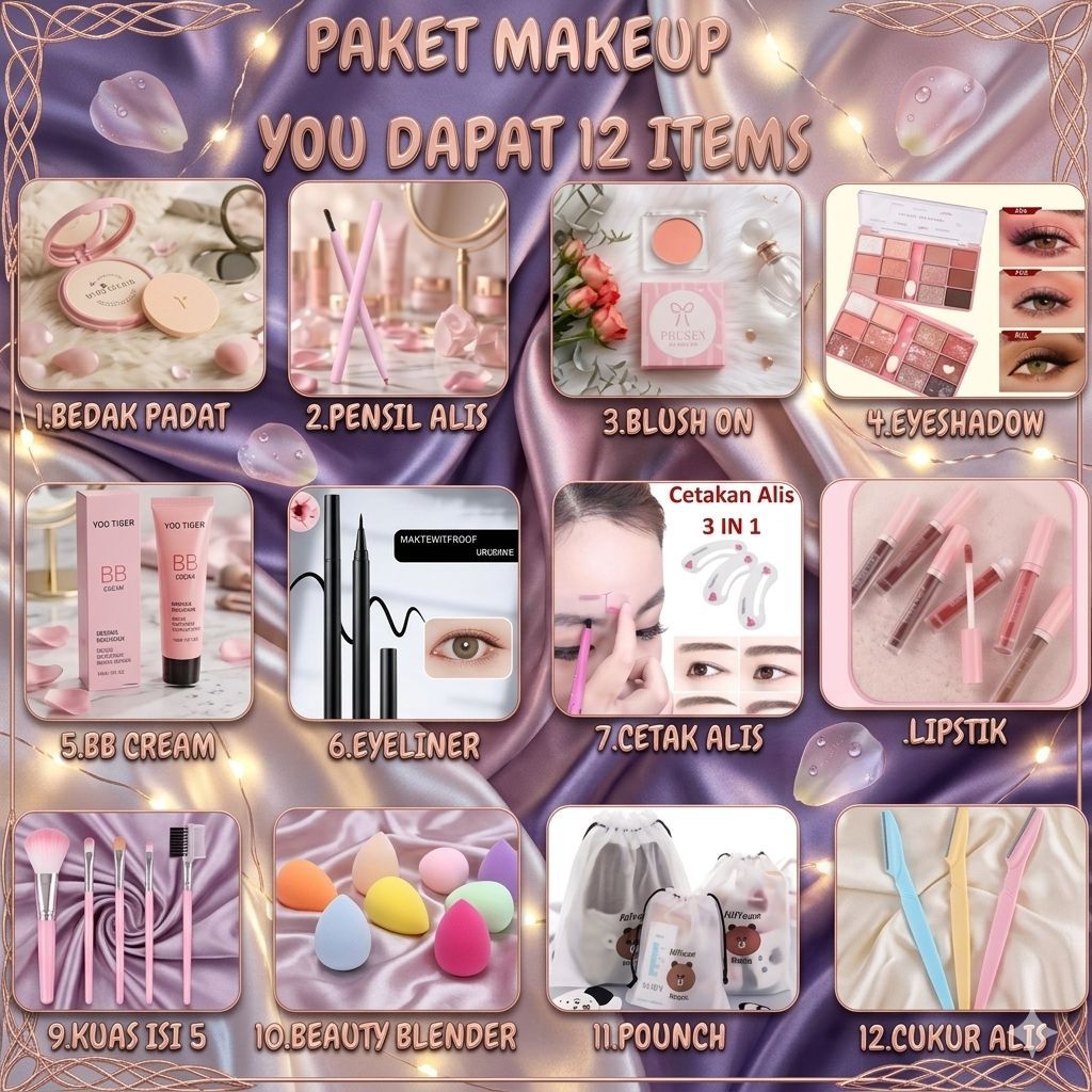 BPOM-PAKET SET MAKEUP YOU 12 ITEMS