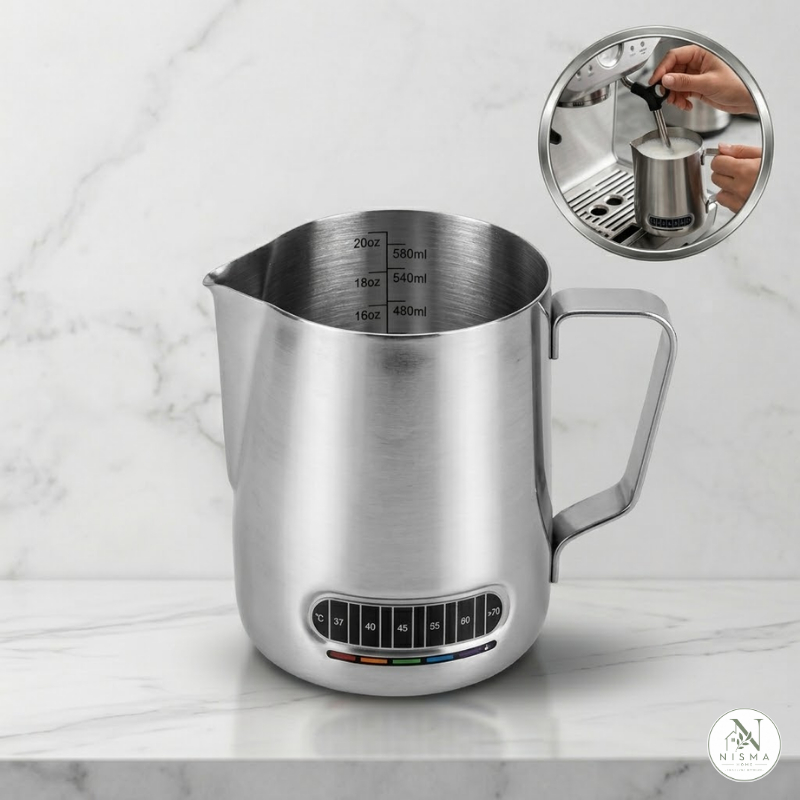 Milk Pitcher Latte Art Maker 600ml Gelas Takar Steam Susu Cafe Alat Pembuat Kopi Espresso Manual