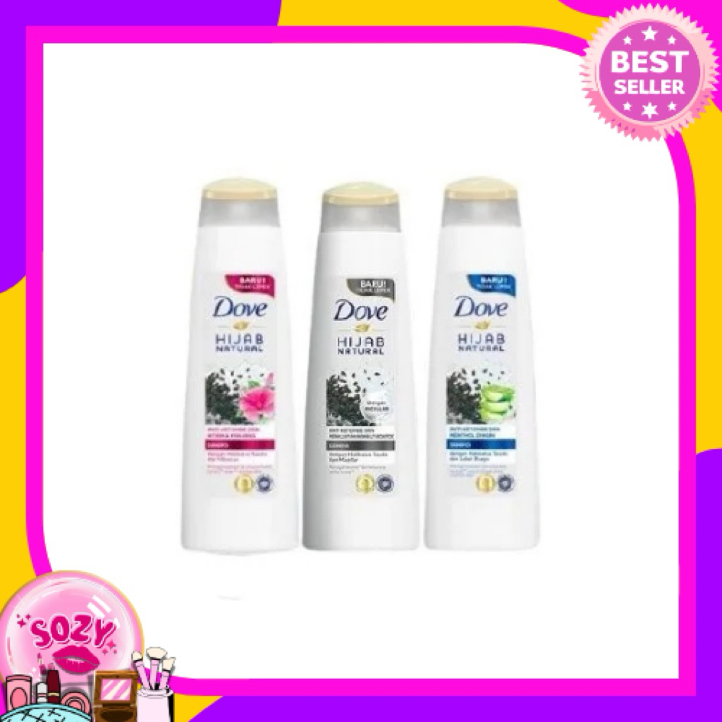 Dove Shampoo Hijab Natural Anti Ketombe - Rambut Rontok | DOVE Serum Shampoo | SOZY Beauty Shop