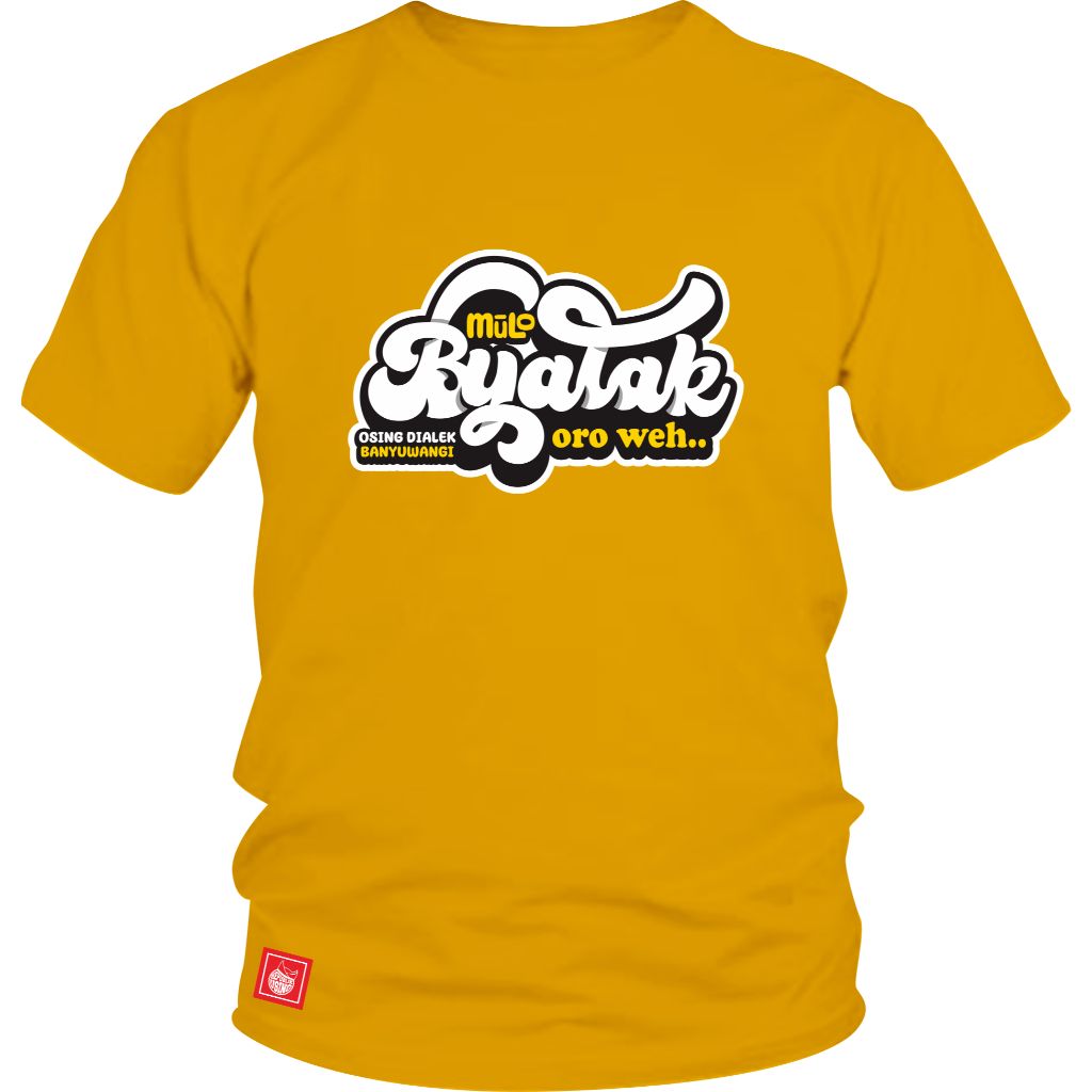 [REPUBLIK USING] MULO BYALAK ORO WEH | KAOS COTTON COMBED 24'S | KAOS OLEH OLEH KHAS BANYUWANGI | KA