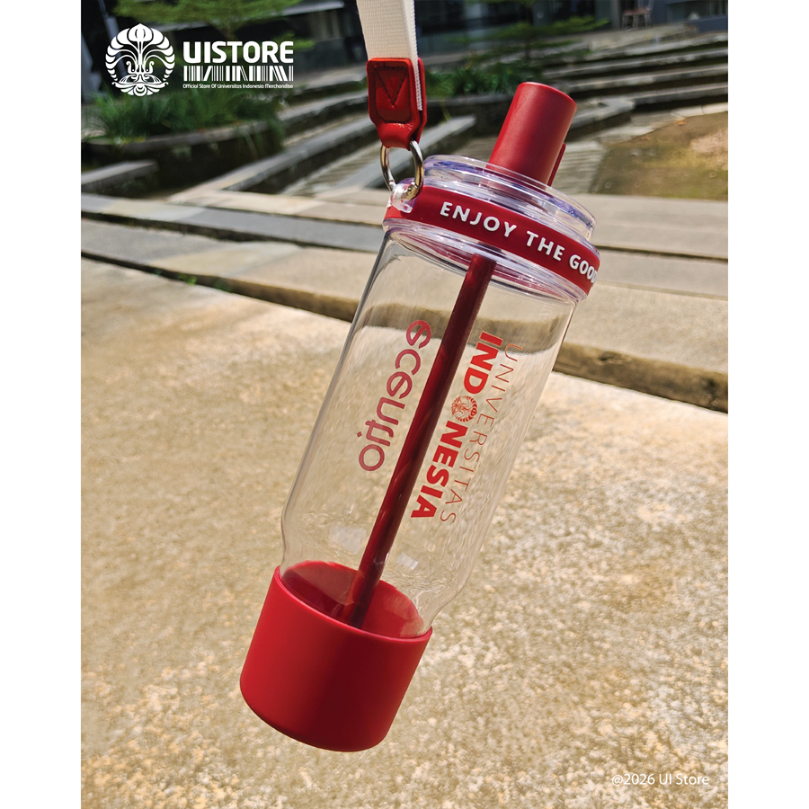 UI STORE | Tumbler Ecentio Plastic Handle Car Mug | Official Merchandise Universitas Indonesia