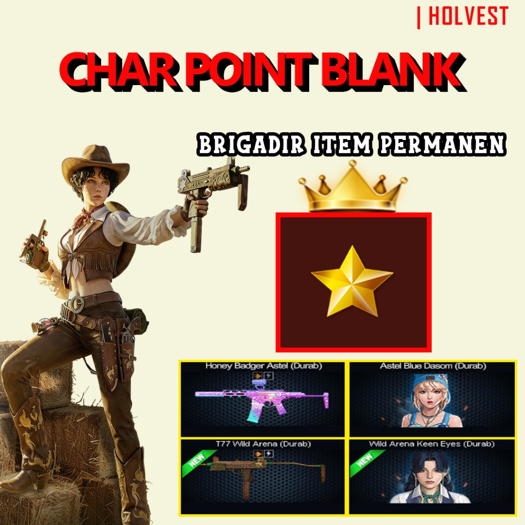 CHAR POINTBLANK / CHAR PB - BRIGADIR HONEY BADGER ASTEL + T77 WILD ARENA FULL TITLE | DATA POLOS | A