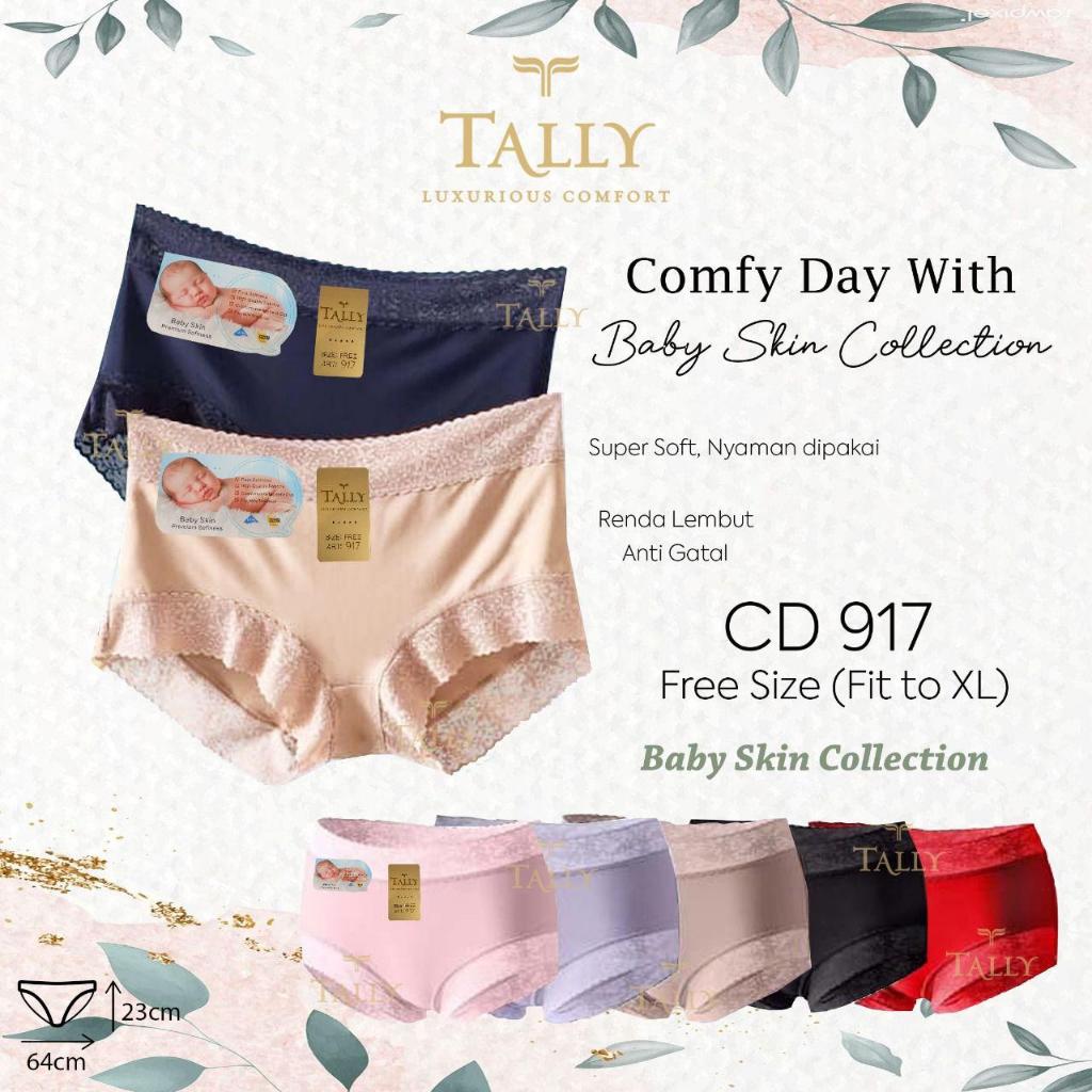 ARA98STORE- CD TALLY 917 BAHAN SEAMLESS RENDA ALLSIZE - Tally 917 CD Celana Dalam Wanita | SEAMLESS 