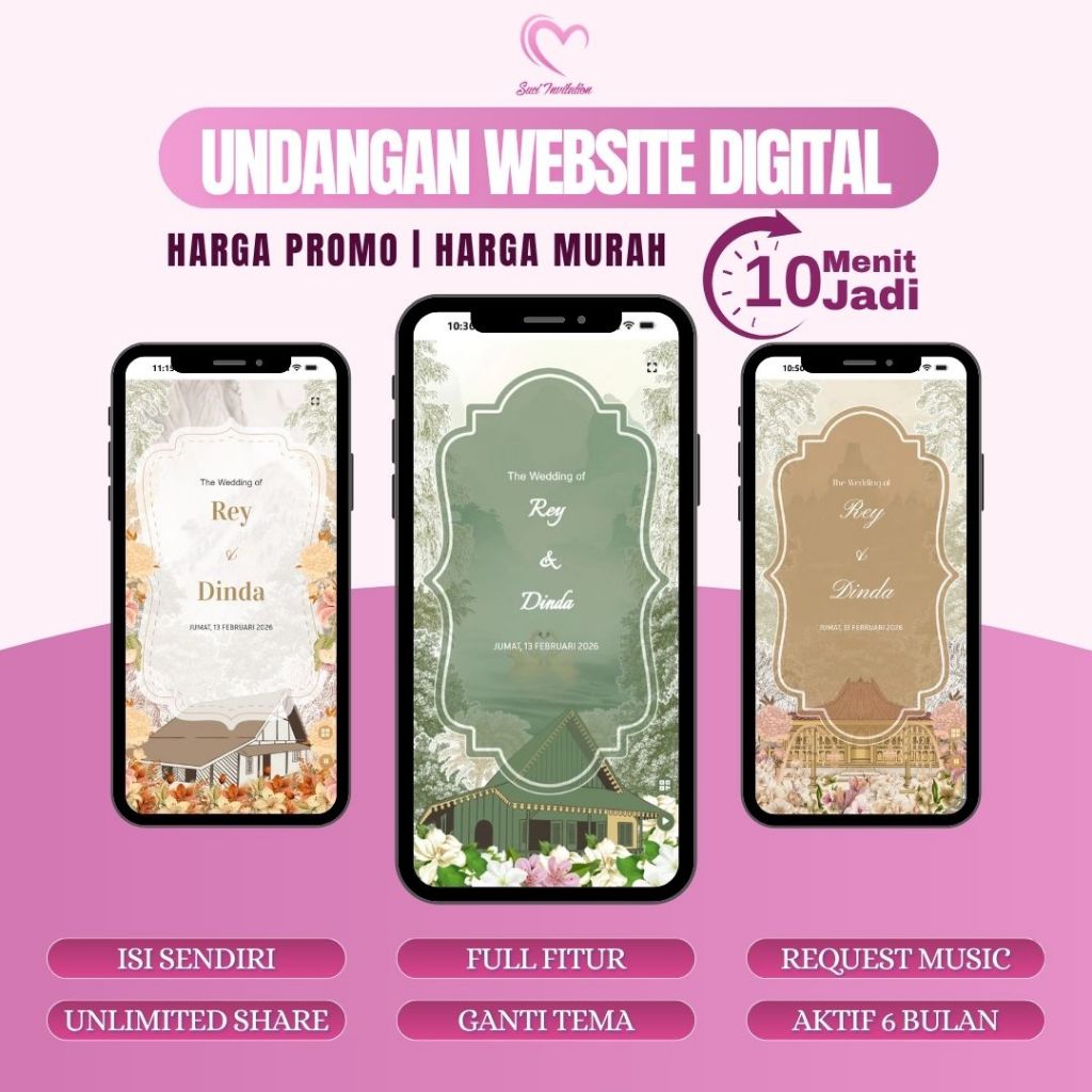Undangan Digital Website Pernikahan Adat | Undangan Online Website