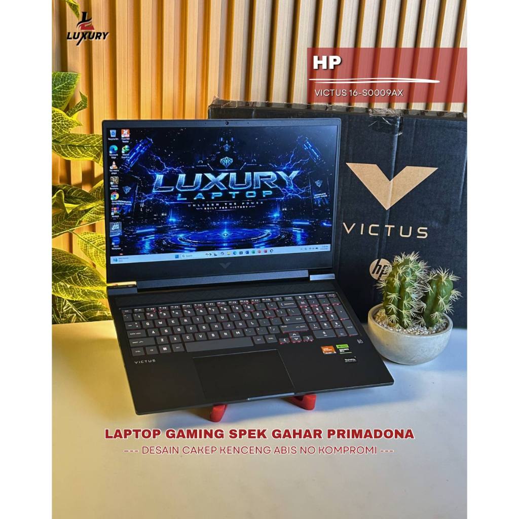 LAPTOP HP VICTUS 16-S0009AX RYZEN 5 7K NVIDIA RTX 4060 SSD 1TB RAM 16GB DDR5 LAYAR 144HZ BACKLIGHT S