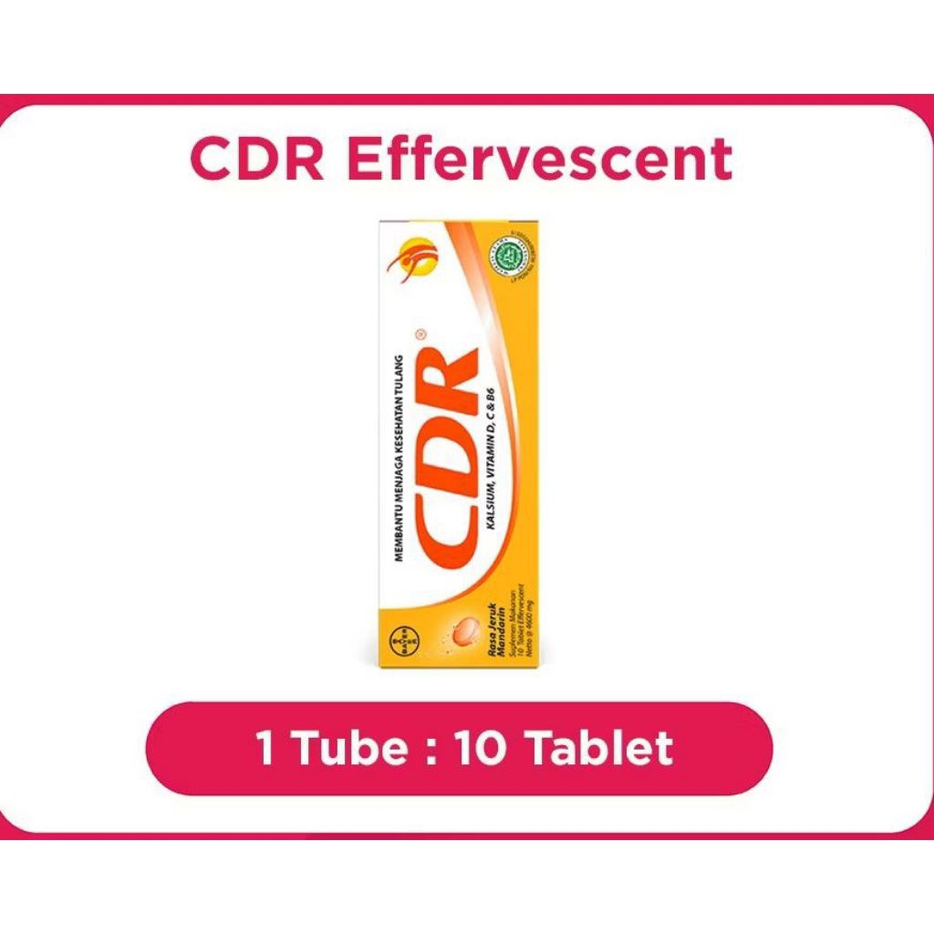 CDR Vitamin C D Tablet - 15 Tablet, Dukung Kesehatan Tulang dan Imun