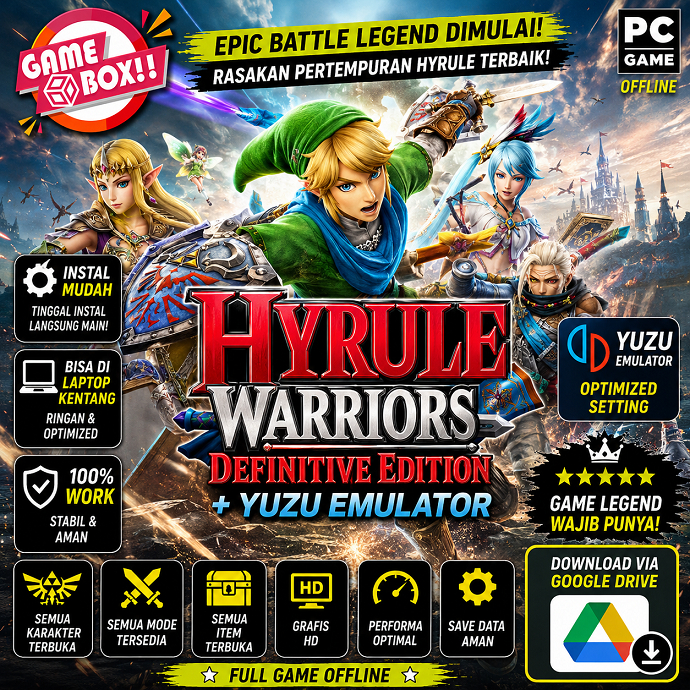 HYRULE WARRIORS DEFINITIVE EDITION V1.0.1 + YUZU EMU - PC LAPTOP GAMES