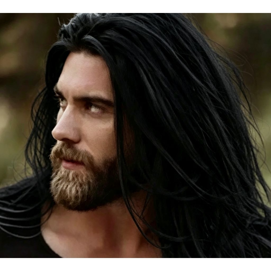 wig pria gondrong / panjang premium