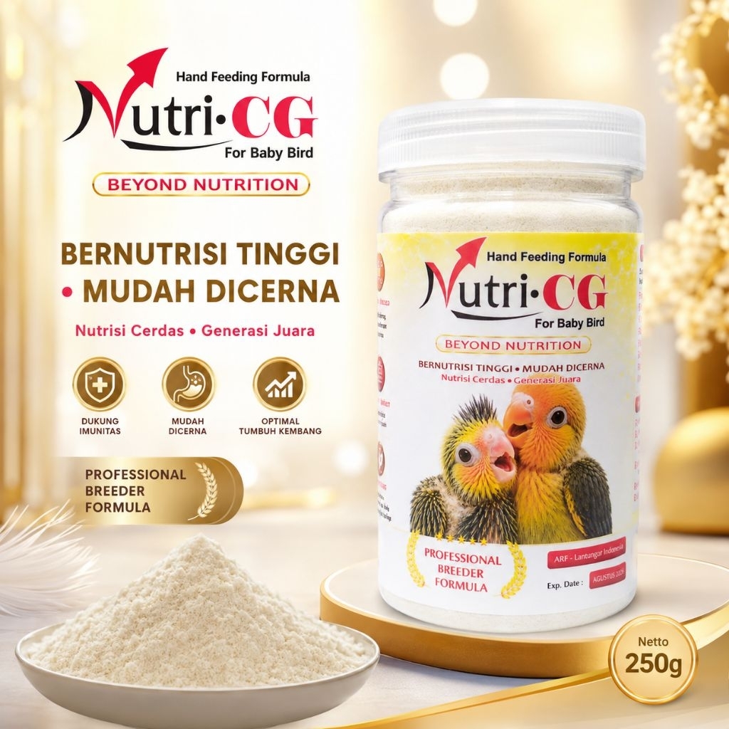 NutriCG Reguler 250g Pakan Lolohan Lovebird Parkit Australia Kenari Sunconure Emprit Zebra Finch