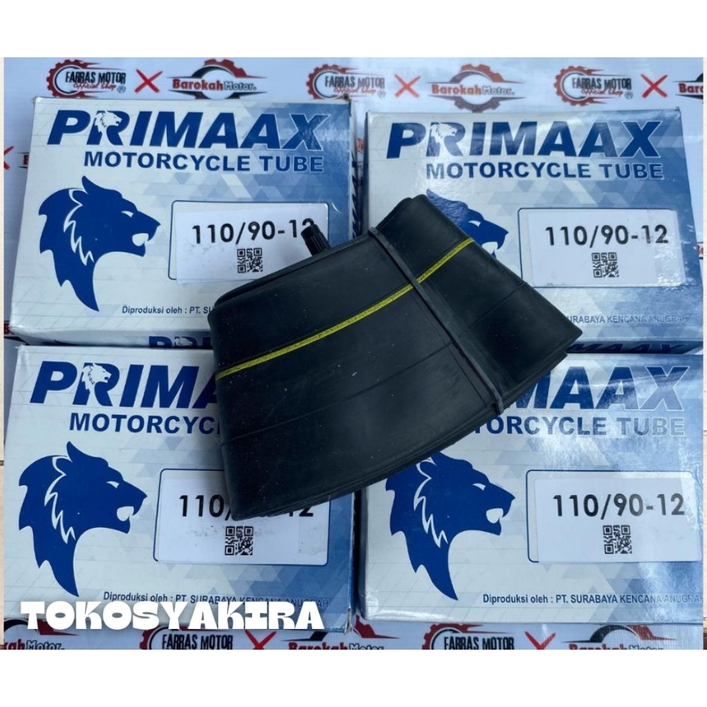 Ban Dalam Primax Ring 12 Ukuran 100/90-12 110/90-12 untuk Scoopy, Freego, dan Vespa