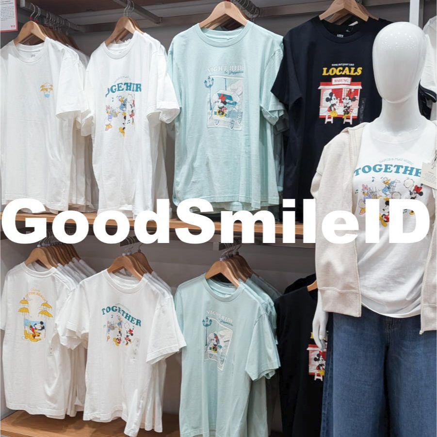 NEW Men Women UT x Disney Indonesia Mickey Minnie T-Shirt Kaos Lengan Pendek Pria Wanita UNIQLO JAST