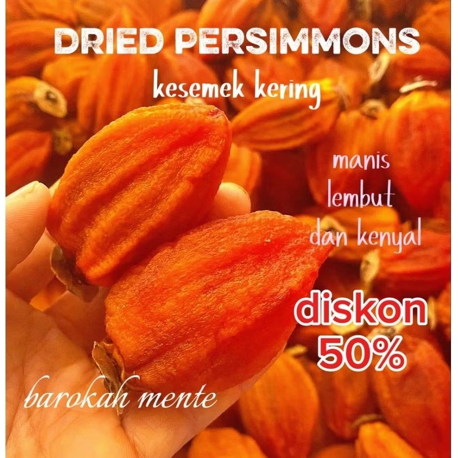Dried Persimmons /  Sai Pia / Saipia / Buah Kesemek Import / Camilan Sale Kesemek / Snack Manisan Ke