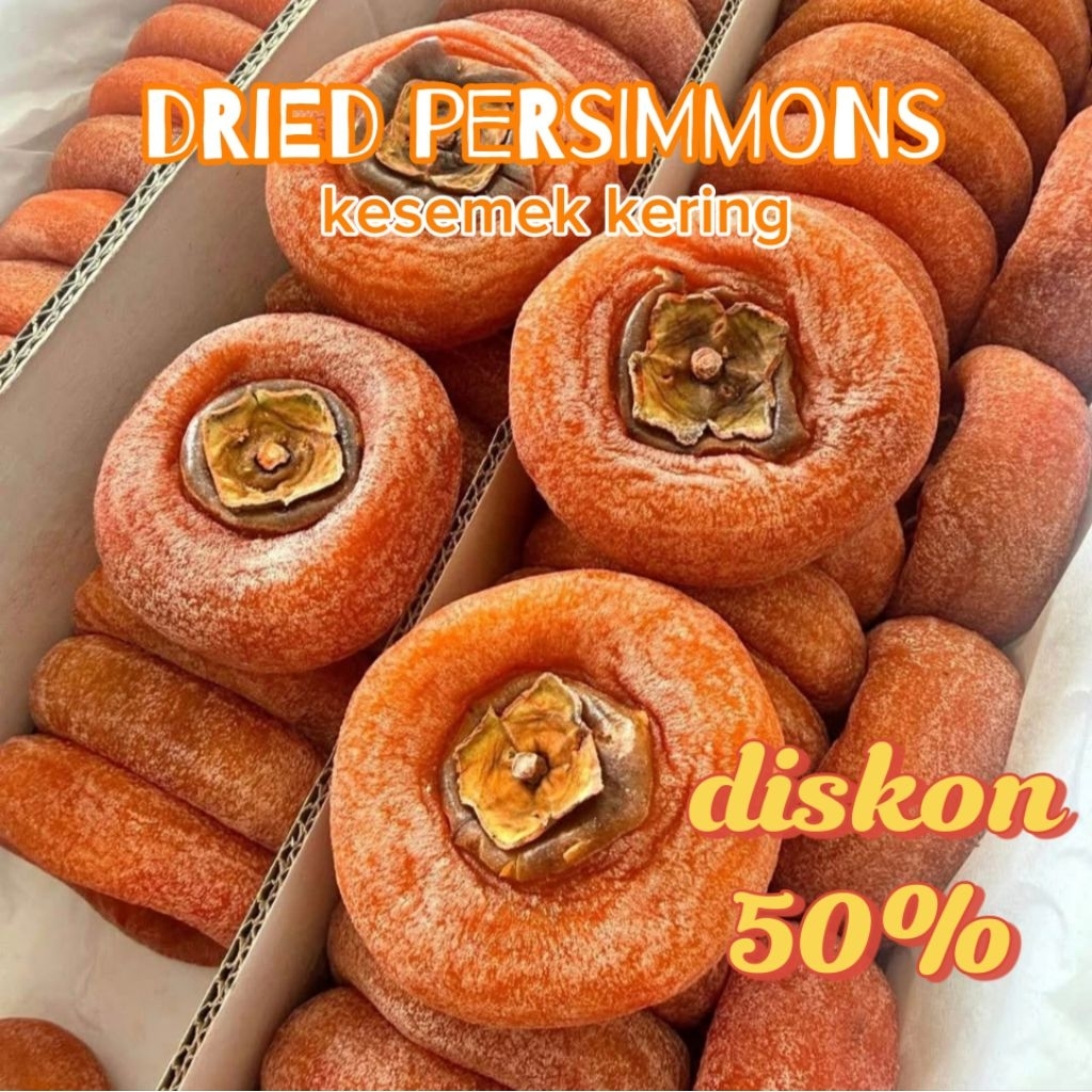 Manisan Buah Kesemek Kering / Dried Persimmons /  Sai Pia / Saipia / Buah Kesemek Import / Camilan S