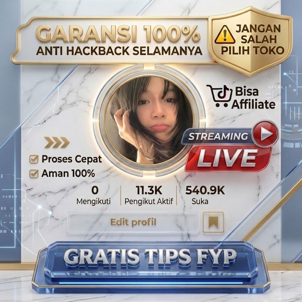 JUAL AKUN TIKTOK LIVE DAN AFFILIATE KERANJANG KUNING 600 - 10K FOLLOWERS REAL INDO MURAH