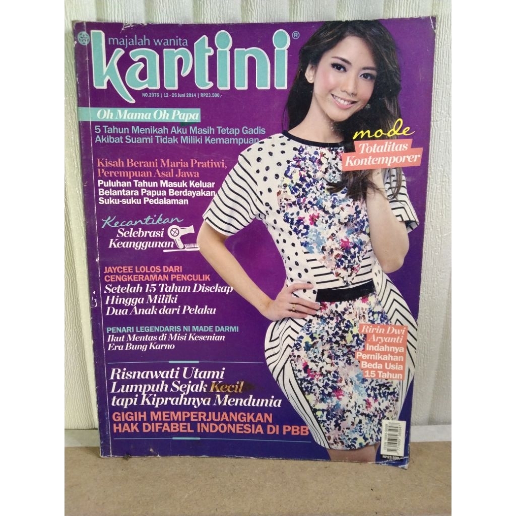 Majalah KARTINI cover : RIRIN DWI ARYANTI edisi : 12-26 Juni 2014 no.2376