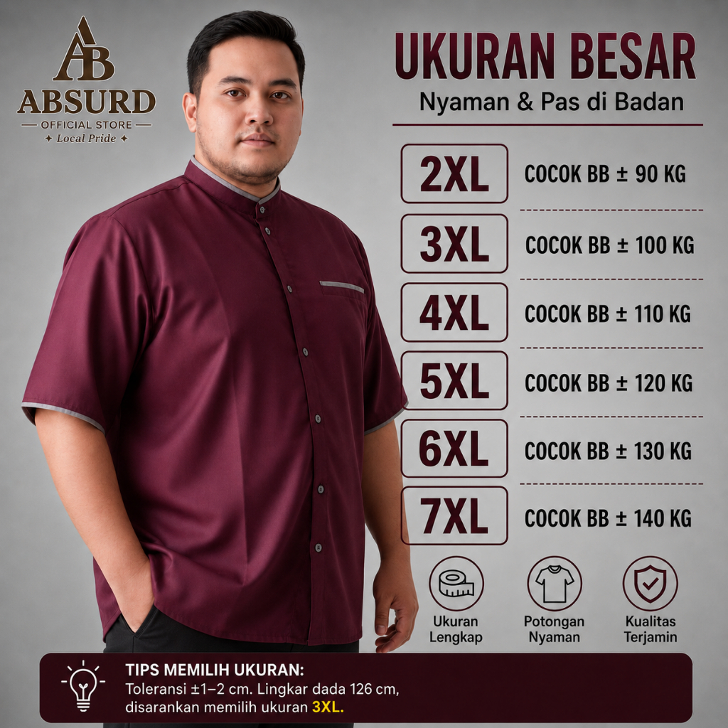 Baju muslim pria koko jumbosize baju oversize koko murah baju koko M L Xl  XXL XXXL 4XL 5XL 6XL 7XL