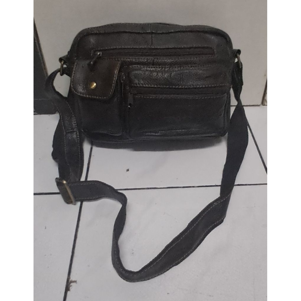 tas selempang kulit asli ssamzie siot