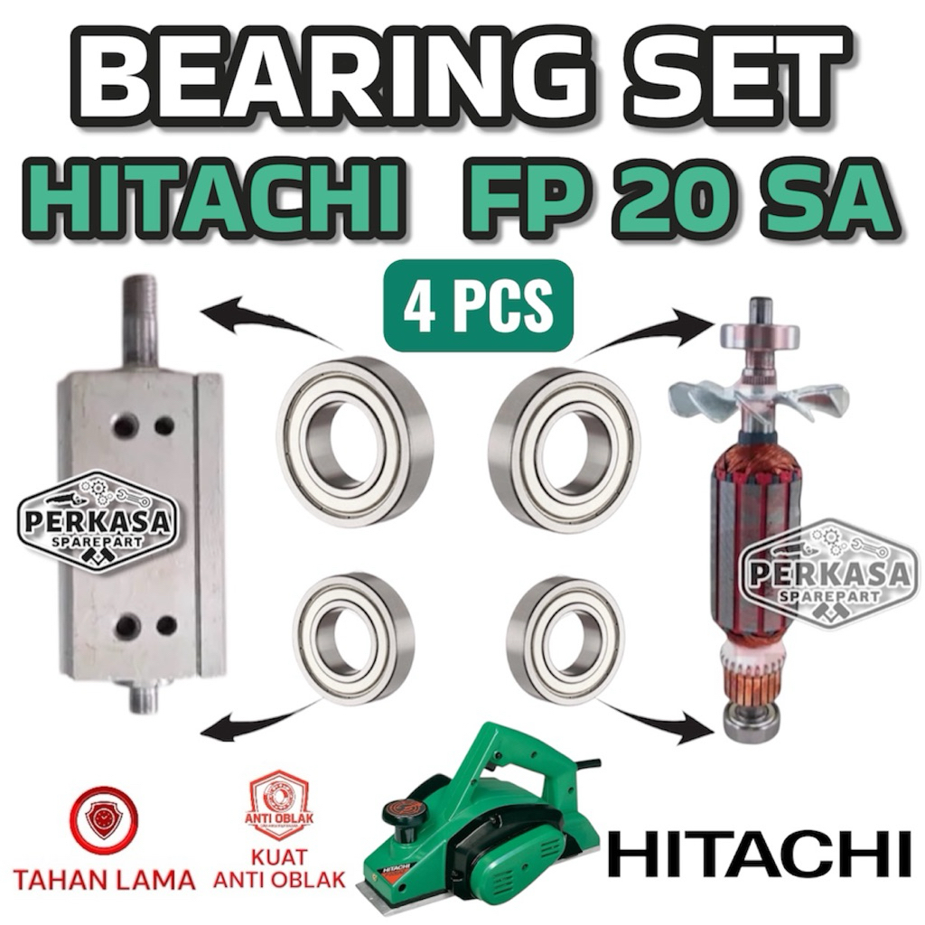 Bearing Komplit 4pcs Planer HITACHI FP20SA Klaher Pisau dan Armature Set Lahar Laker 4 Pcs
