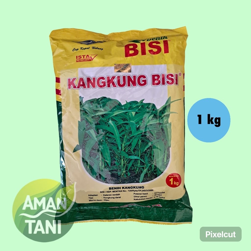 benih kangkung unggulan KANGKUNG BISI  kemasan 1kg original cap benih bisi