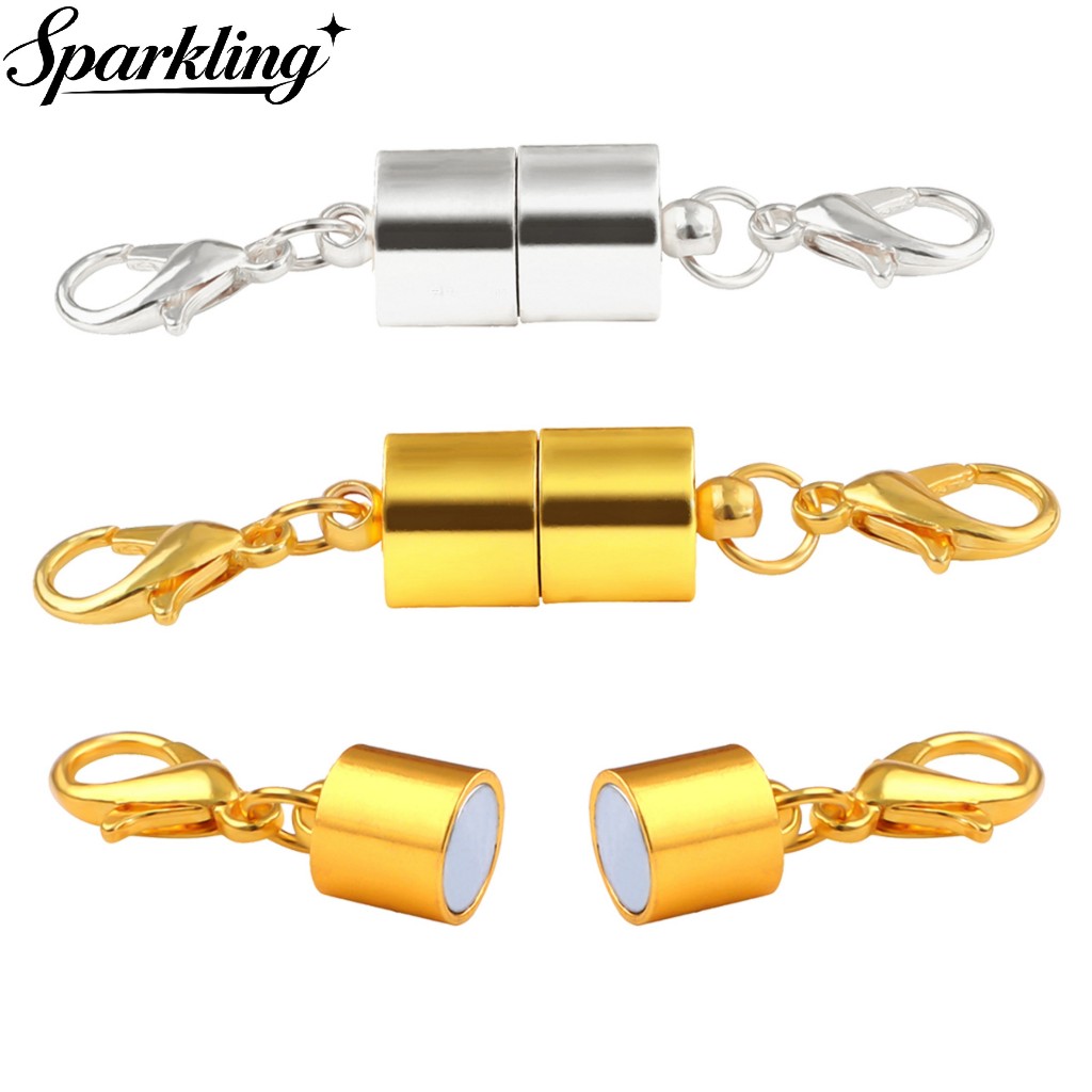 Konektor Magnet Paduan Logam Dengan Kait Lobster 5pcs Untuk Gelang Kulit & Kalung Supplies Perhiasan