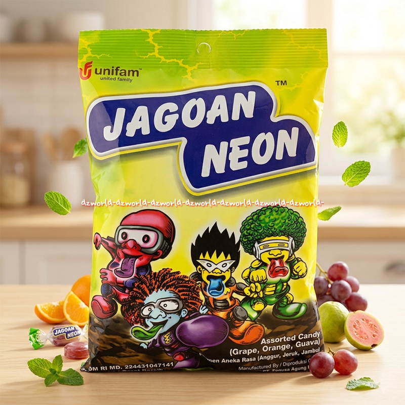 Jagoan Neon Unifam Isi 50pcs Permen Berbagai Rasa Jagoanneon Candy