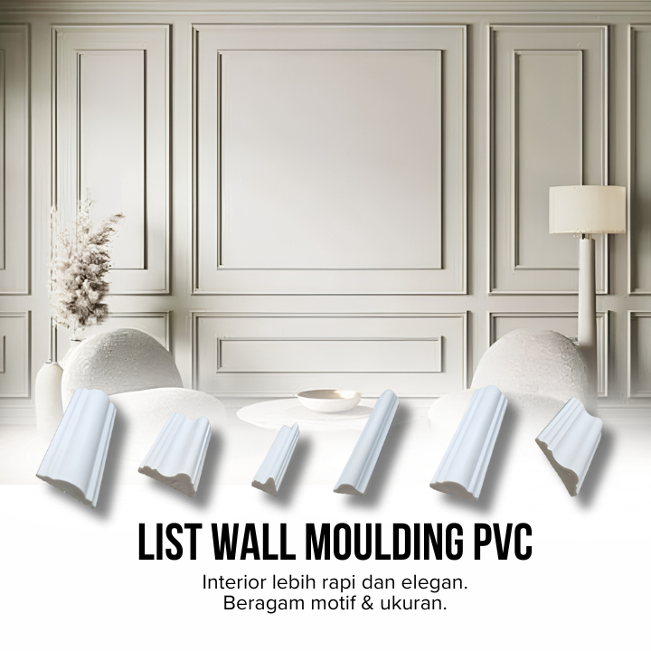 List Wall Moulding PVC Ukiran Dinding 2,4 Meter