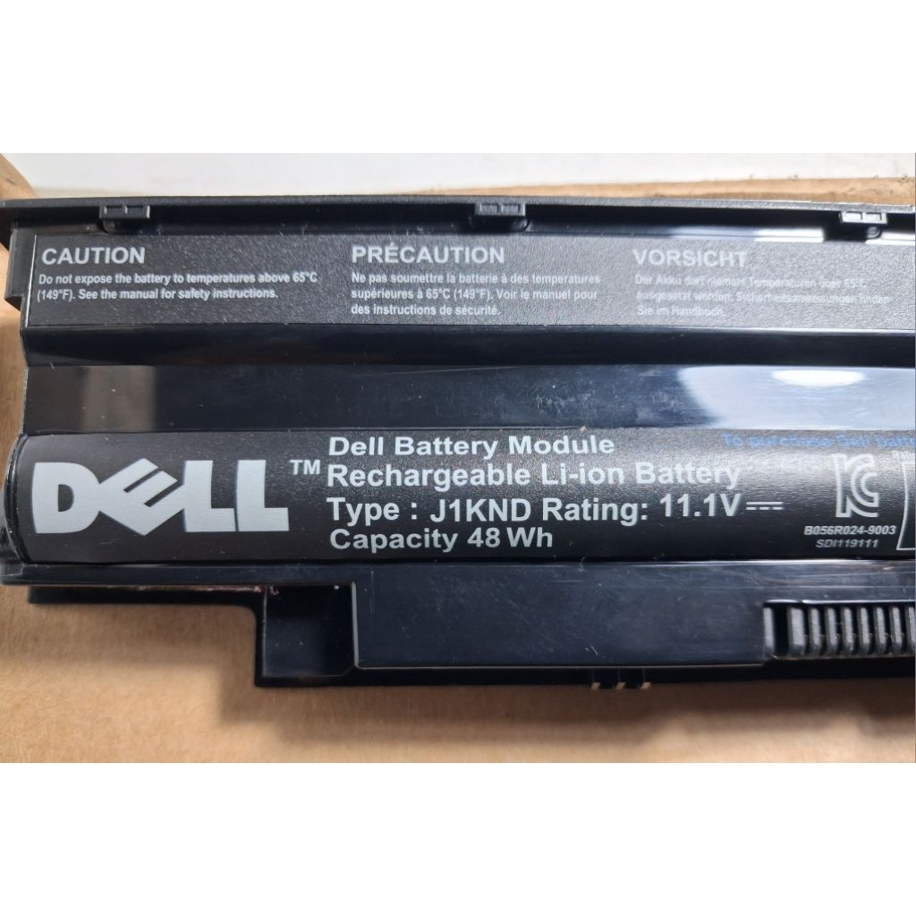 BATERAI LAPTOP DELL(J1KND) OUTPUT 11.1V/48WH (NO GARANSI)