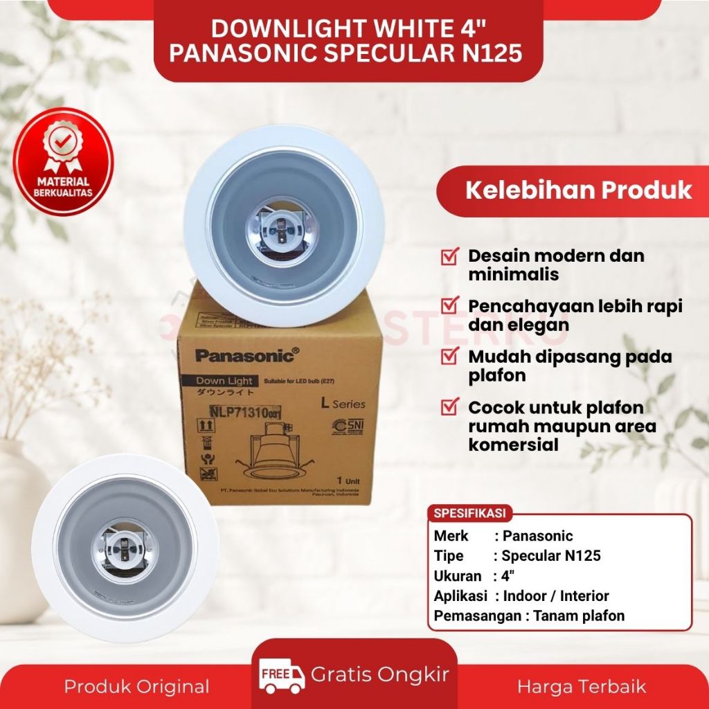 Lampu Downlight LED Panasonic / Lampu Ceiling Downlight / Lampu Tanam Plafon