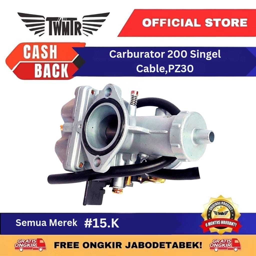 TWMTR 15.K-Carburator Viar 200cc Kabel 1 PZ30-Sedia Onderdil Motor Roda Tiga-Viar,Kaisar,HTM,Nozomi,