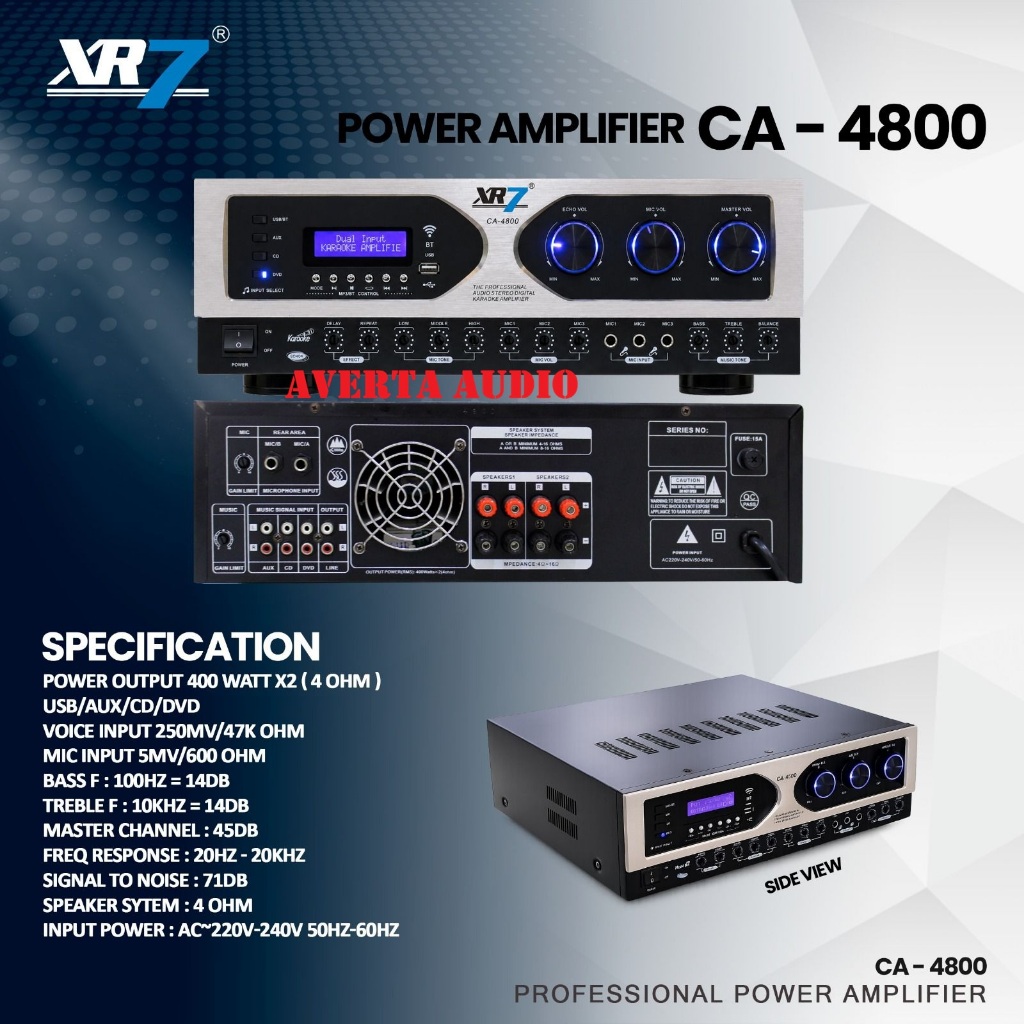 XR7 Amplifier Karaoke CA 4800 Original Bluetooth