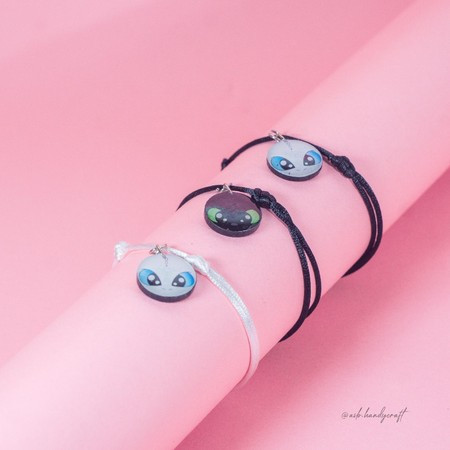 Gelang Couple Nigth Fury & Light Fury Toothless How to Train Your Dragon Desney