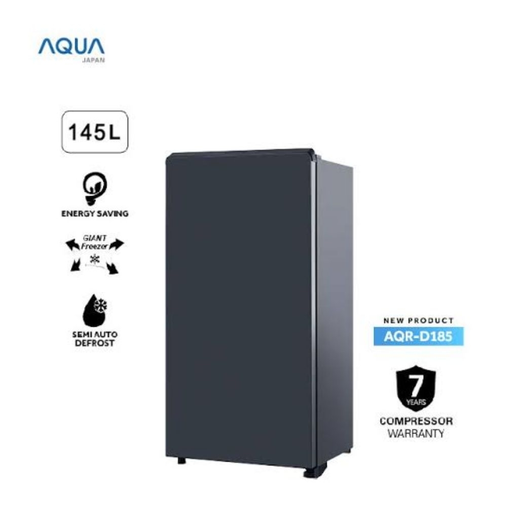 kulkas aqua 1 pintu 145L AQR-D185(MBE)