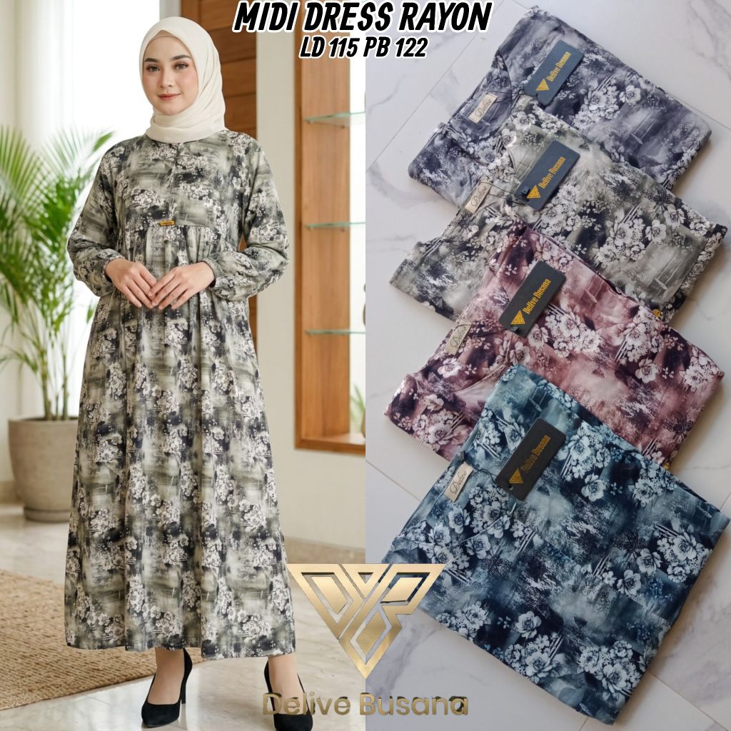 DRESS RAYON MOTIF BUNGA||DRESS RAYON LENGAN PENDEK|| DRESS RAYON SALUR|| HOMEY DRESS RAYON