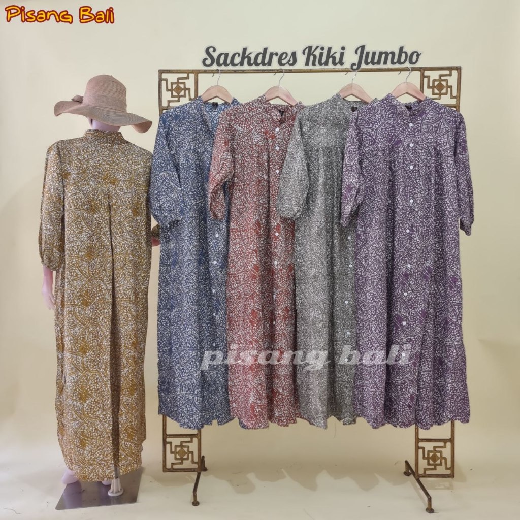 Sekdres Kiki Jumbo By Pisang Bali Busui Resleting Bahan Rayon Halus Terbaru Terlaris Asli Pekalongan
