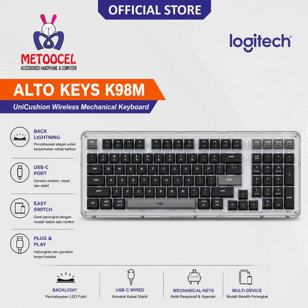 Logitech Alto Keys K98M Keyboard Mechanical Wireless
