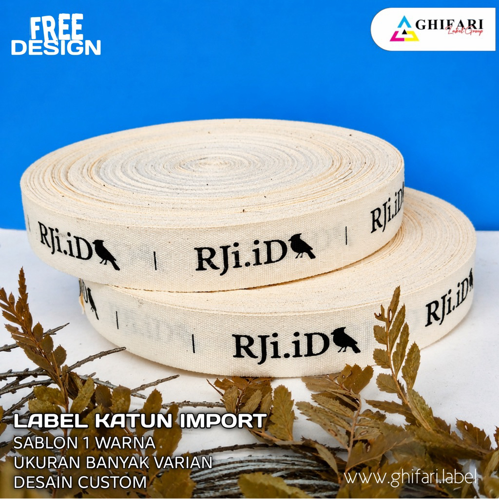 label katun 1 roll 25 meter / label hijab / label gamis / label kerudung / label merek label pita ma