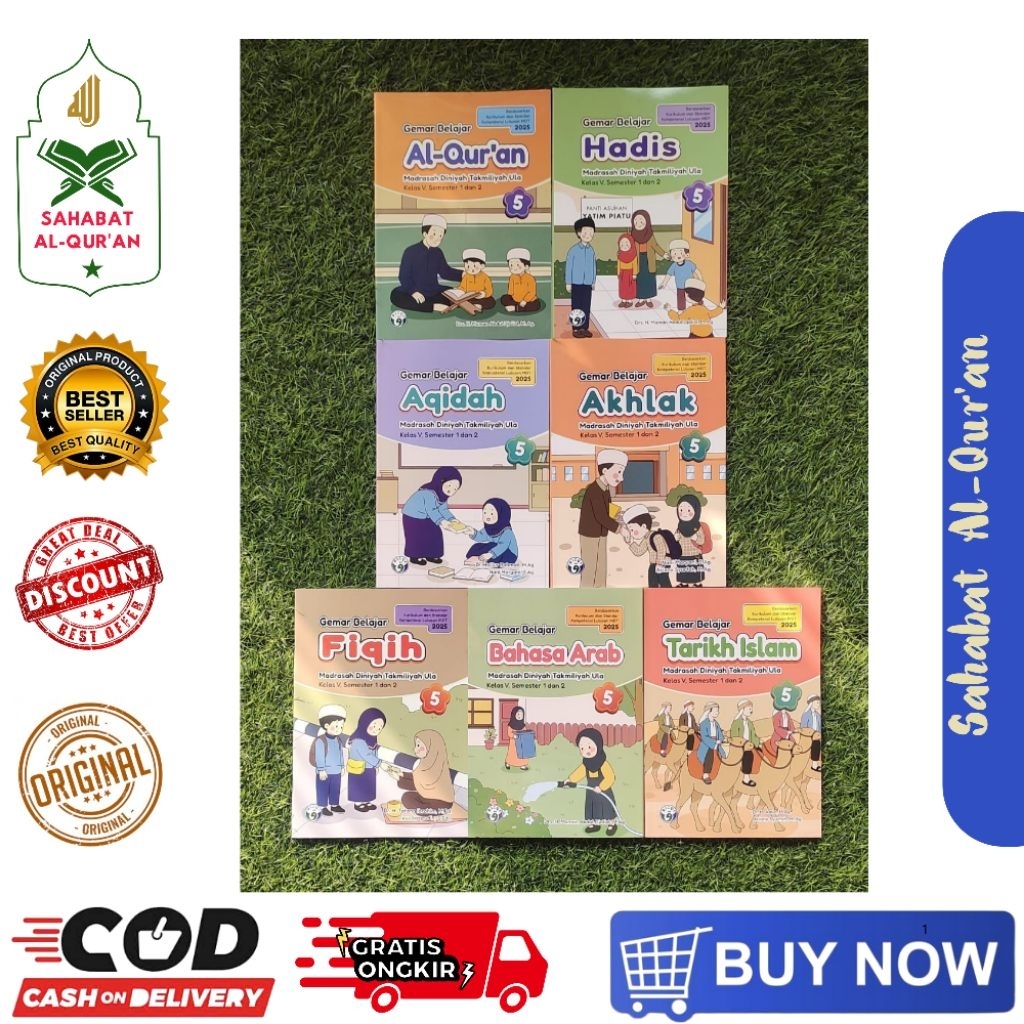 Buku Paket GEMAR MDTA/MDTU Kelas 5 KURIKULUM 2025 Penerbit RIZQI Terbaru
