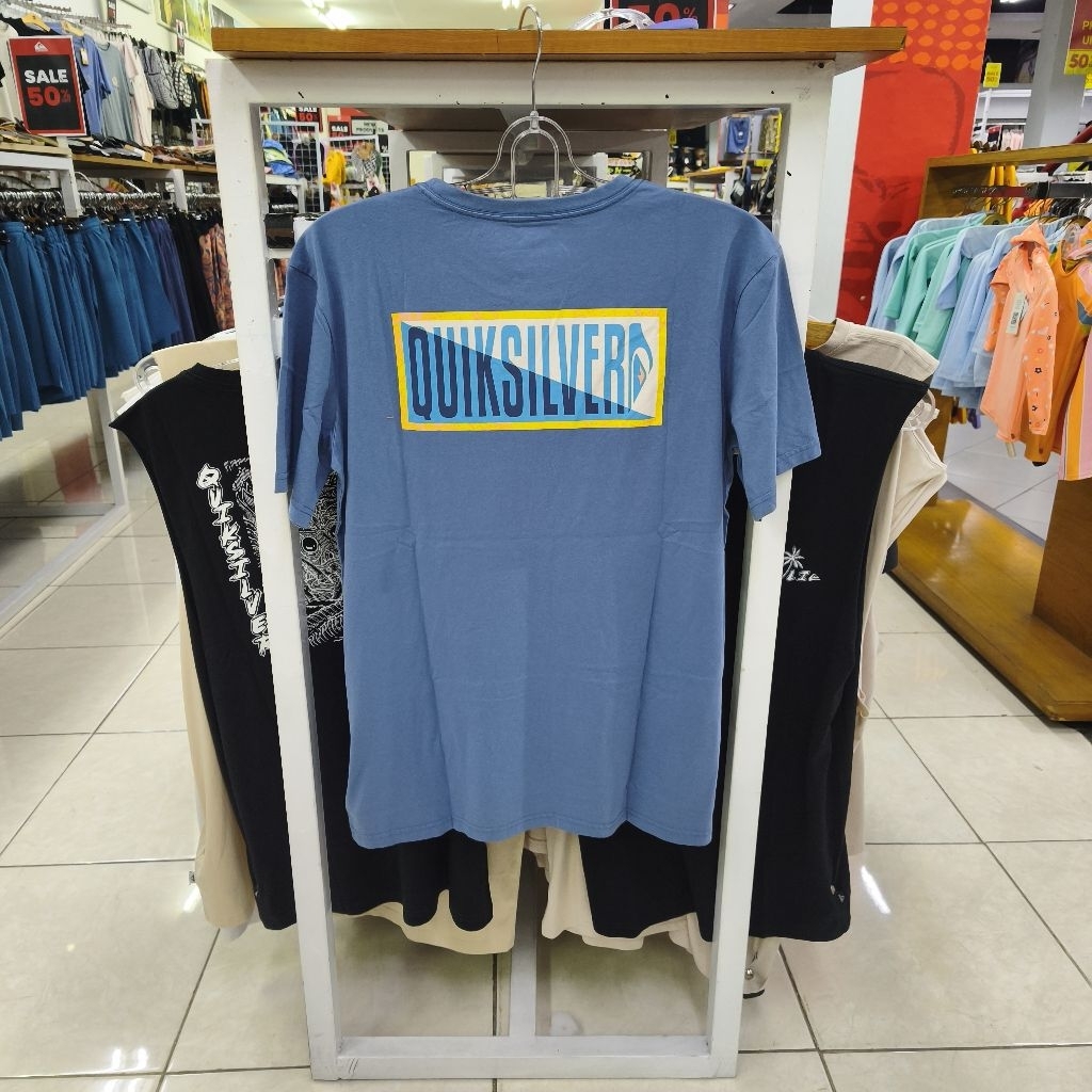 Kaos Quiksilver Crossed Out SS ID Blue Original