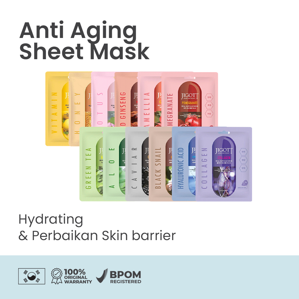[BONUS - FREE 10PCS] Tidak Untuk di Cek Out - SHEET MASK JIGOTT FOR CICATEATREE & COLLAGEN SET