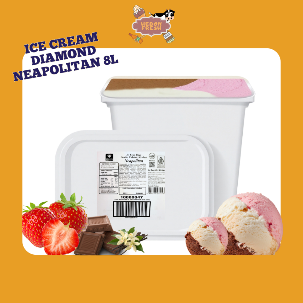 Es Krim Neopolitan Diamond 8 Liter