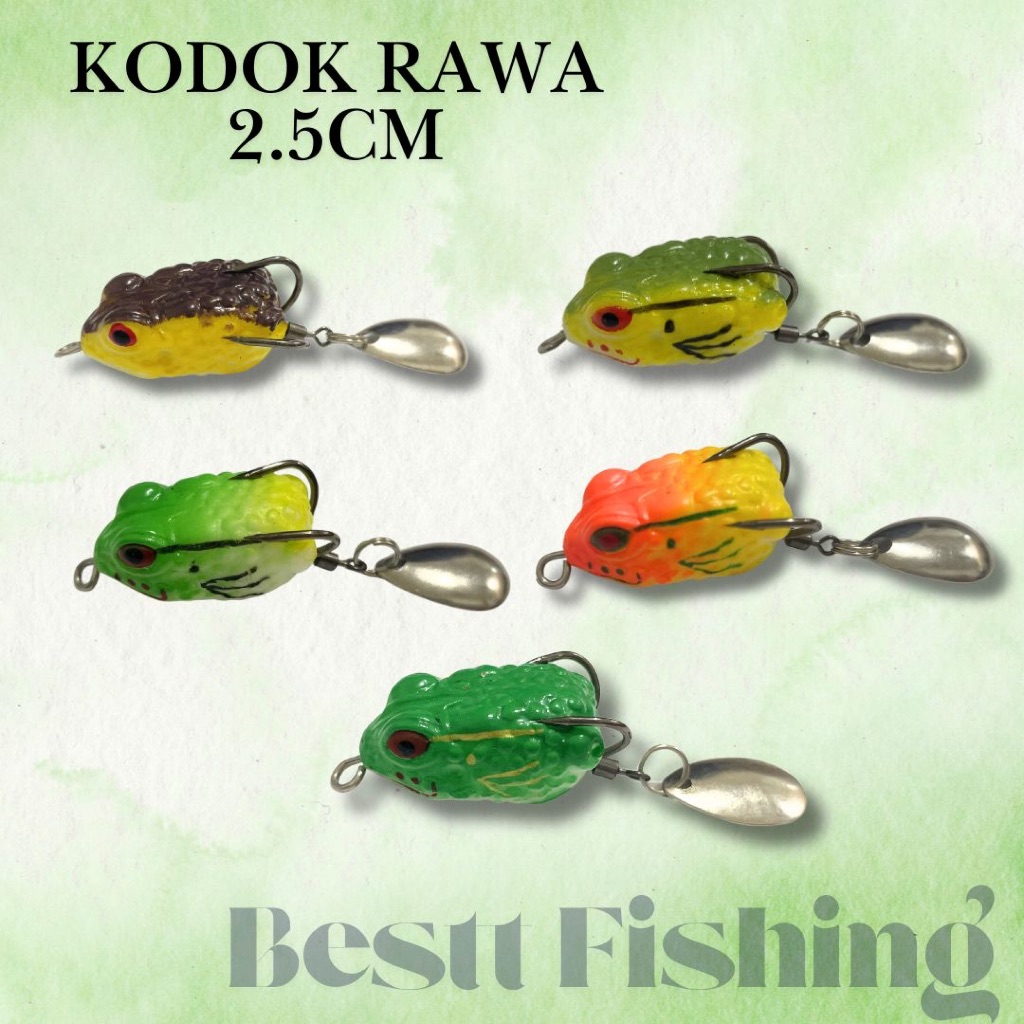 BESTTFISHING Umpan Pancing Kodok Rawa 2.5cm dengan Spinner